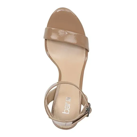BAR III Womens Camel Beige Strap 1&quot; Platform Ivy Block Heel Heeled Sandal 10 M