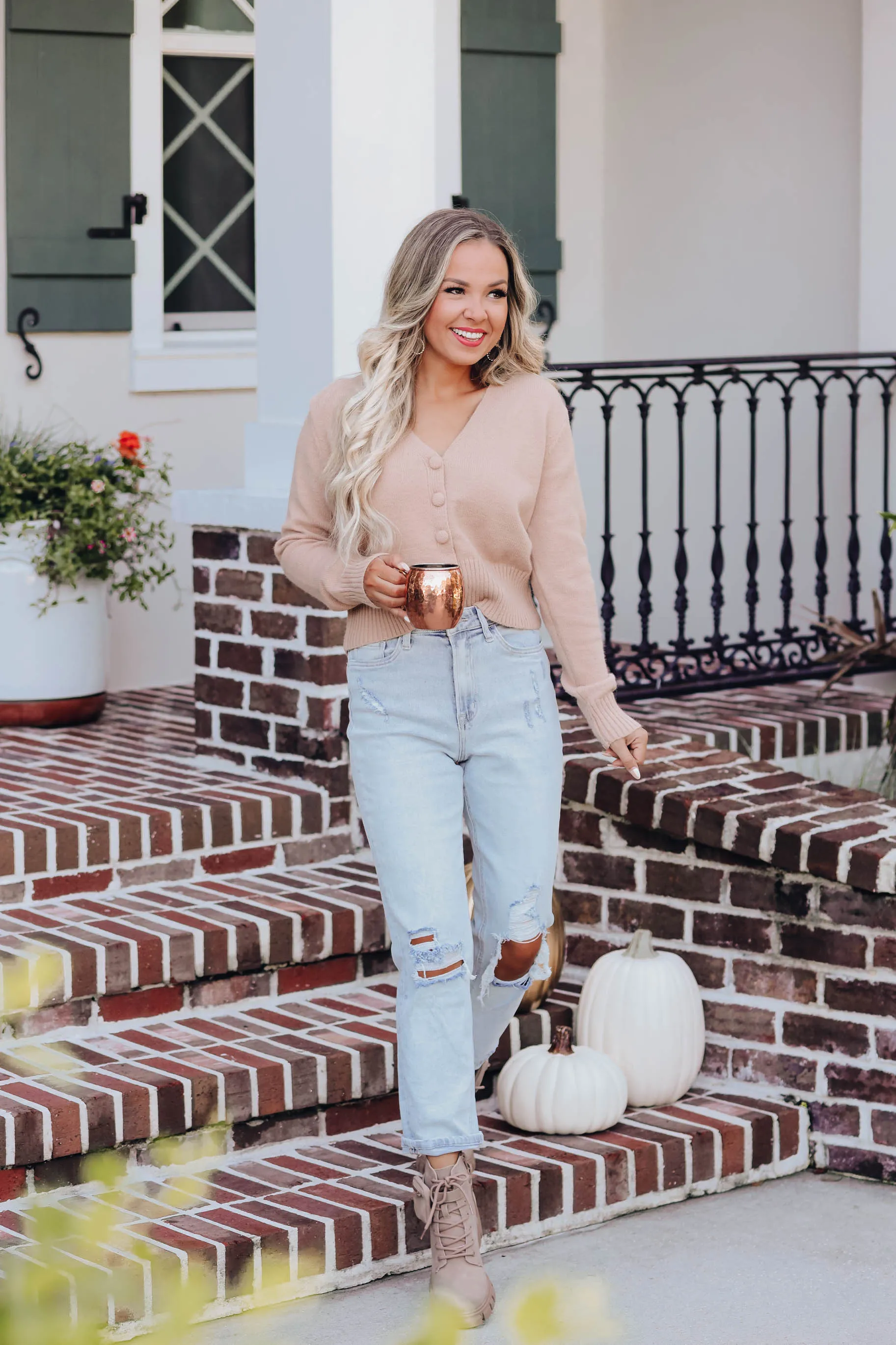 CoCo Button Up Cropped Cardigan