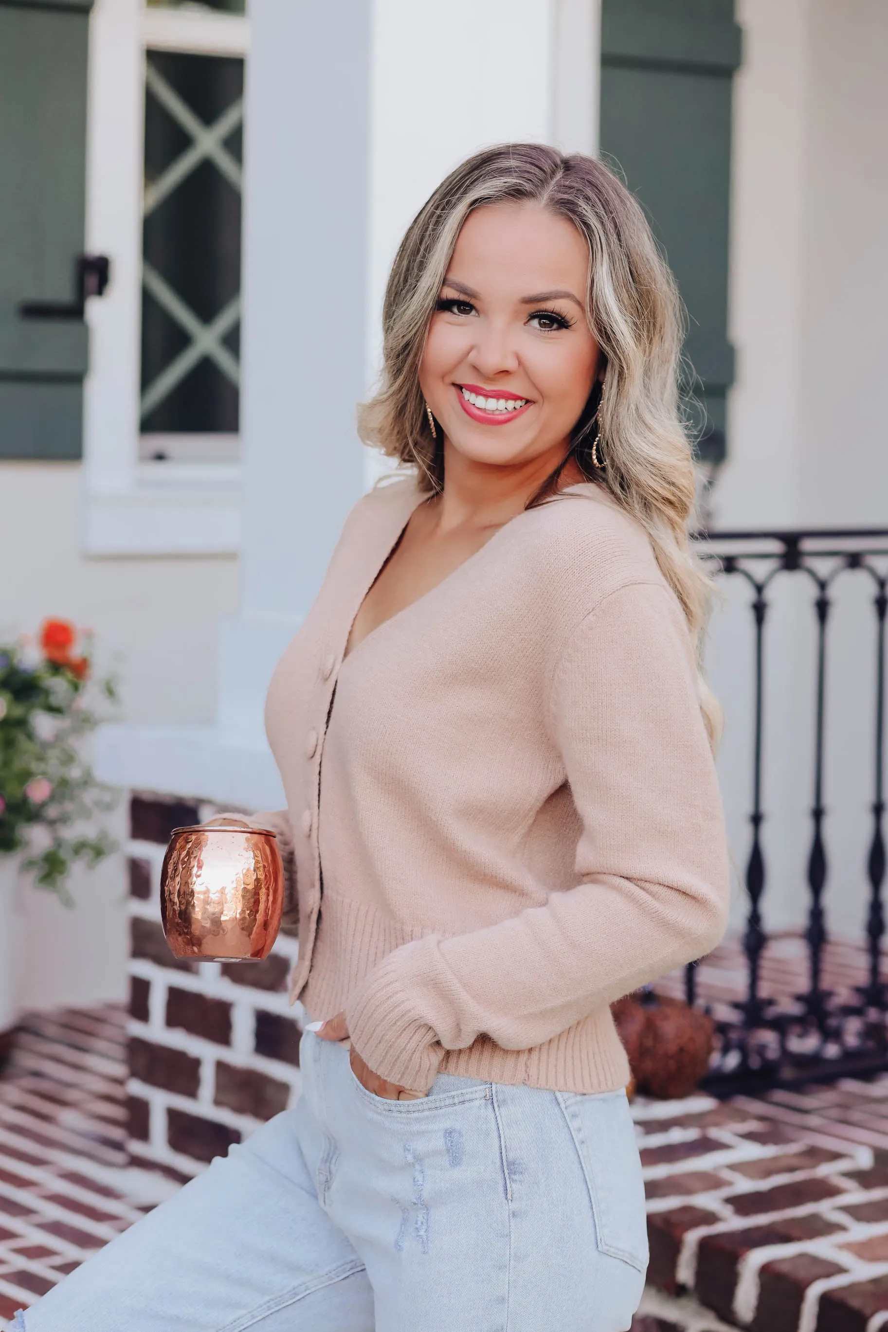 CoCo Button Up Cropped Cardigan