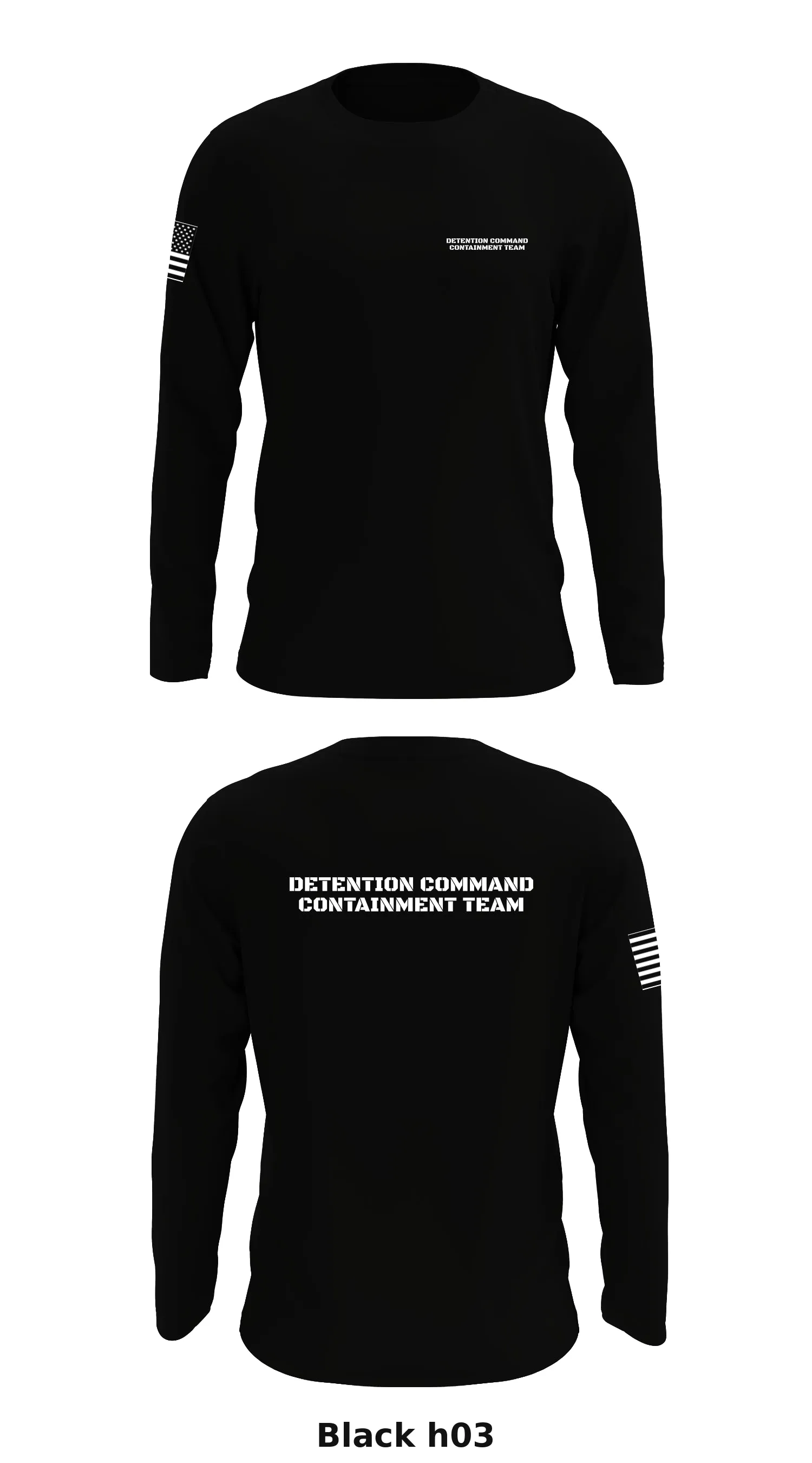 Detention Command Containment Team Store 1 Core Men's LS Performance Tee - h03