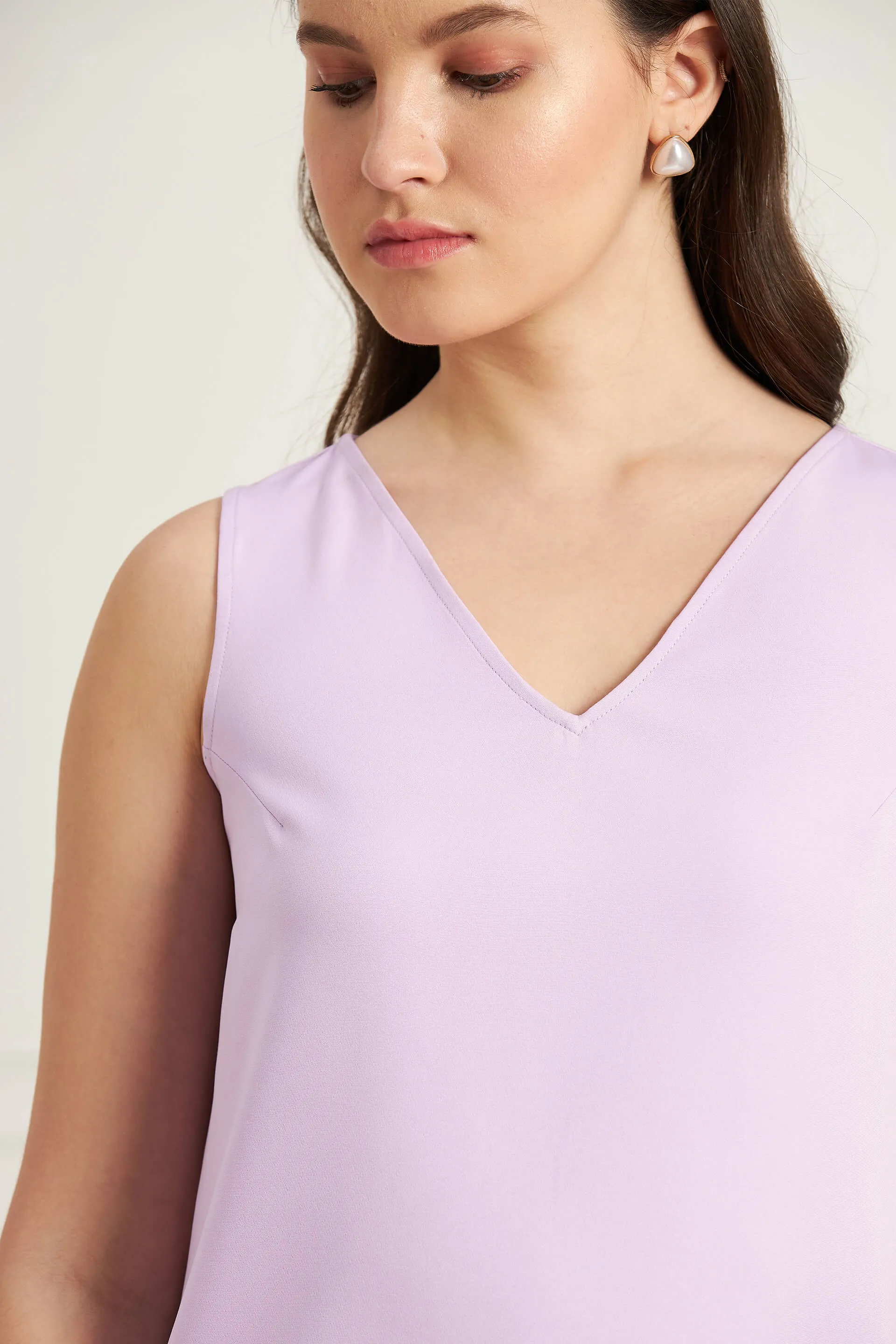Essence V-Neck Cami Top - Lavender
