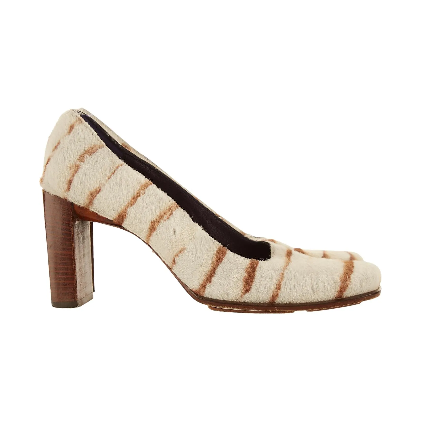 Fendi White Zebra Heels