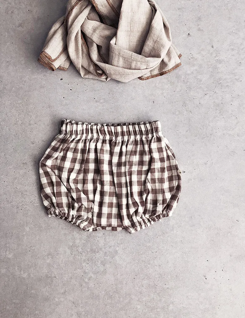 Honey Bloomers Brown Check