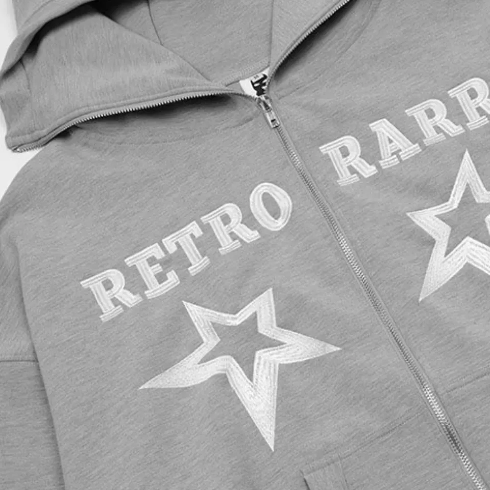 Loose Solid Color Stars Hoodie