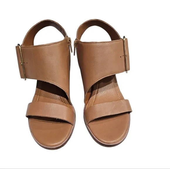Lucky Brand Women'sDarnah Heeled Sandal, Lion, Chunky Heel  7 1/2  NWOT