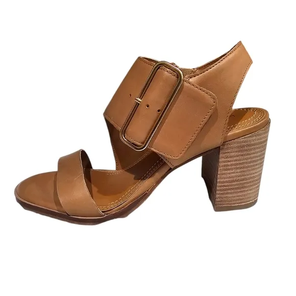 Lucky Brand Women'sDarnah Heeled Sandal, Lion, Chunky Heel  7 1/2  NWOT