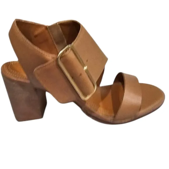 Lucky Brand Women'sDarnah Heeled Sandal, Lion, Chunky Heel  7 1/2  NWOT