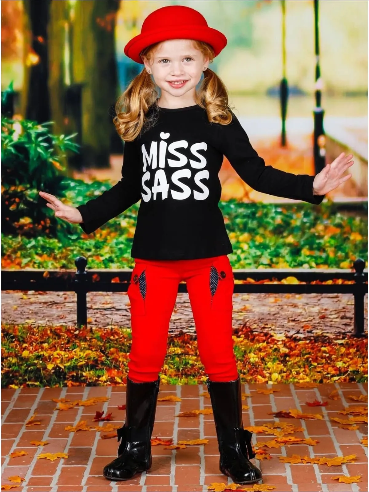 Miss Sass Long Sleeve Statement Top