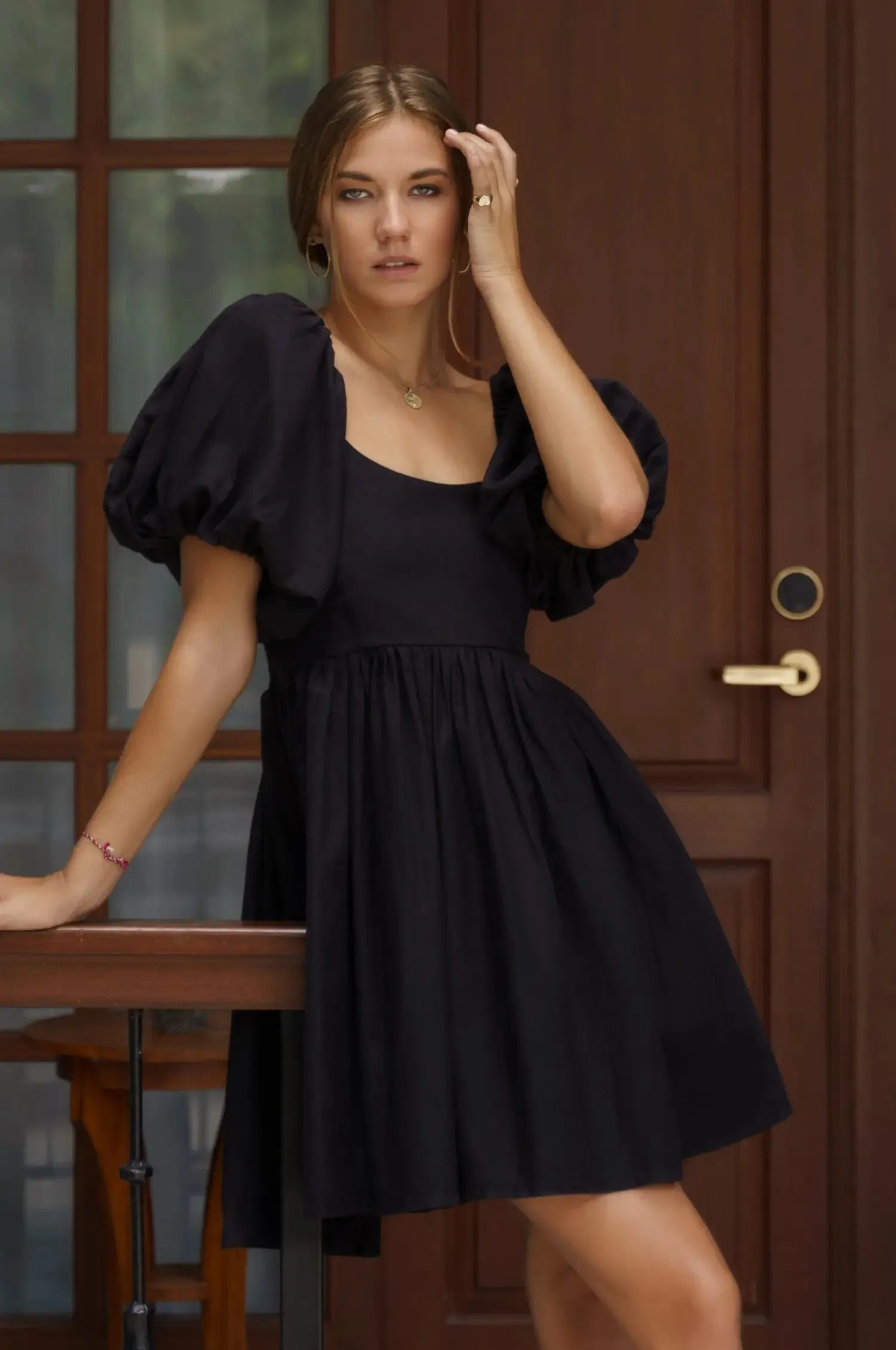 Strawberry Fields Puff Sleeve Mini Dress by Bali ELF