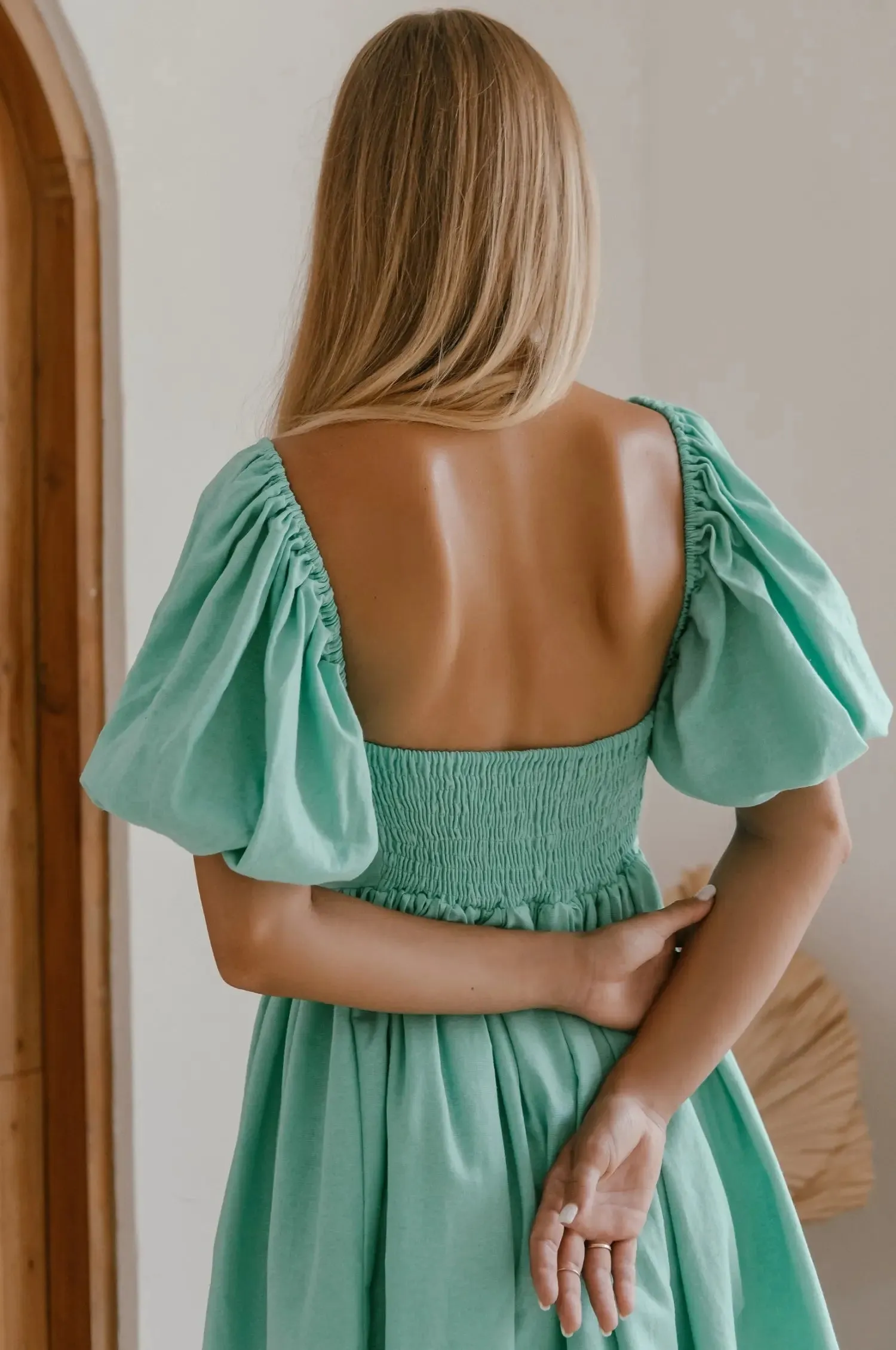 Strawberry Fields Puff Sleeve Mini Dress by Bali ELF