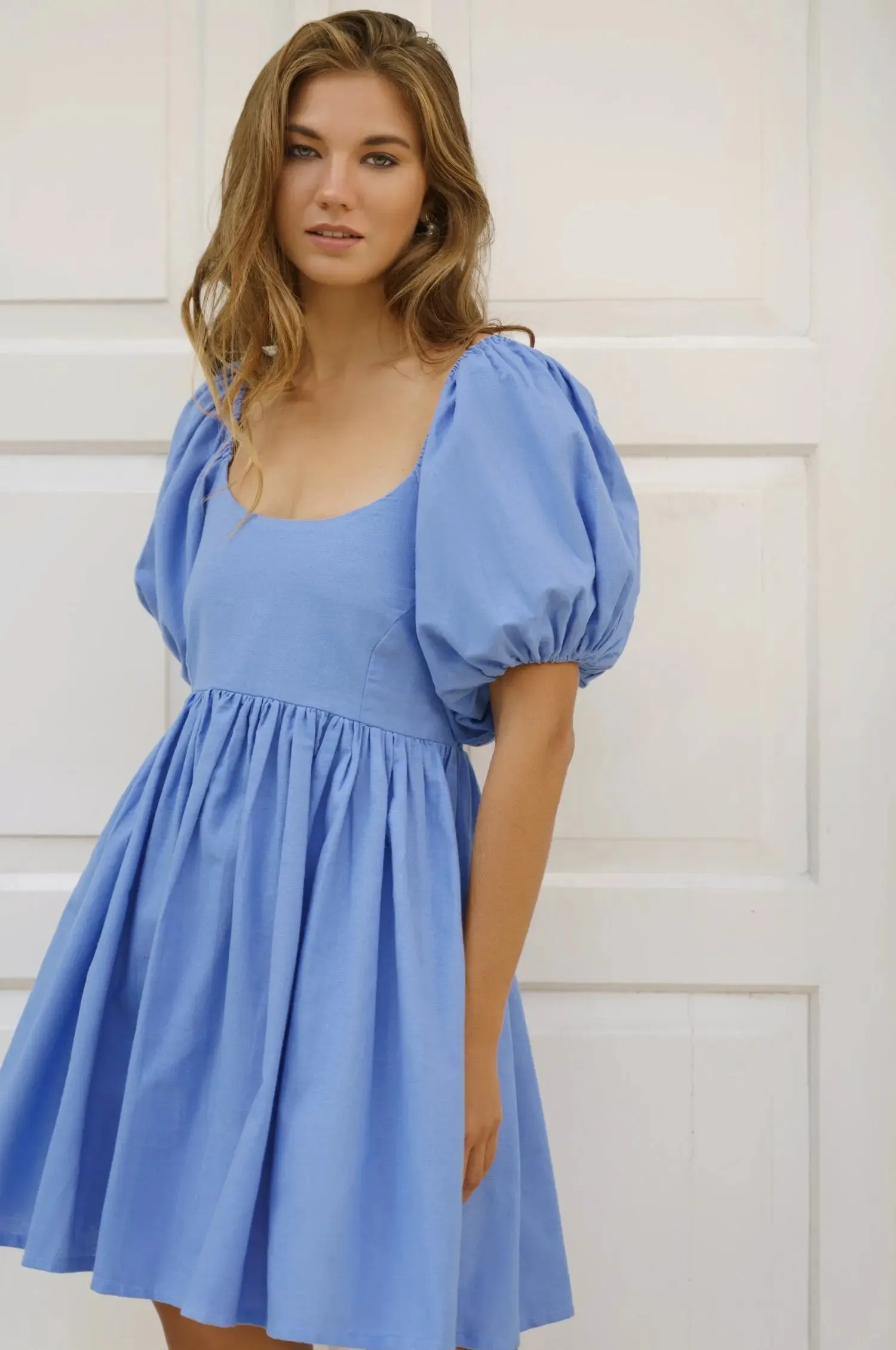 Strawberry Fields Puff Sleeve Mini Dress by Bali ELF