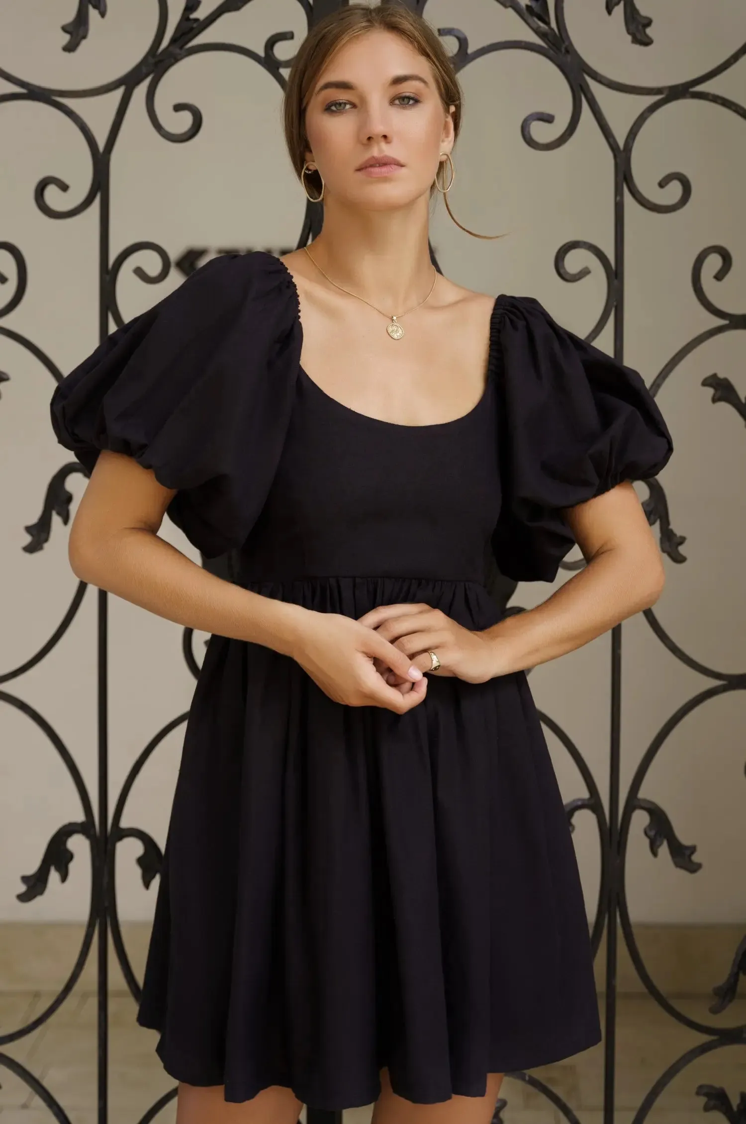 Strawberry Fields Puff Sleeve Mini Dress by Bali ELF