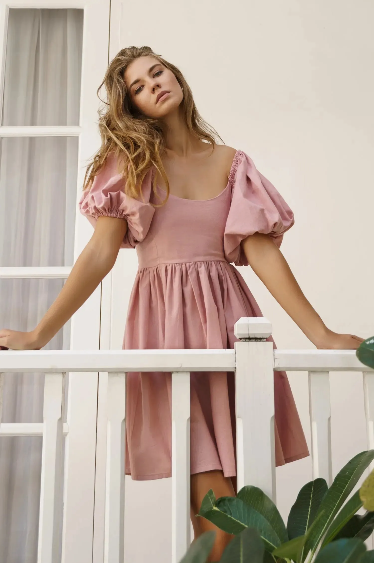 Strawberry Fields Puff Sleeve Mini Dress by Bali ELF