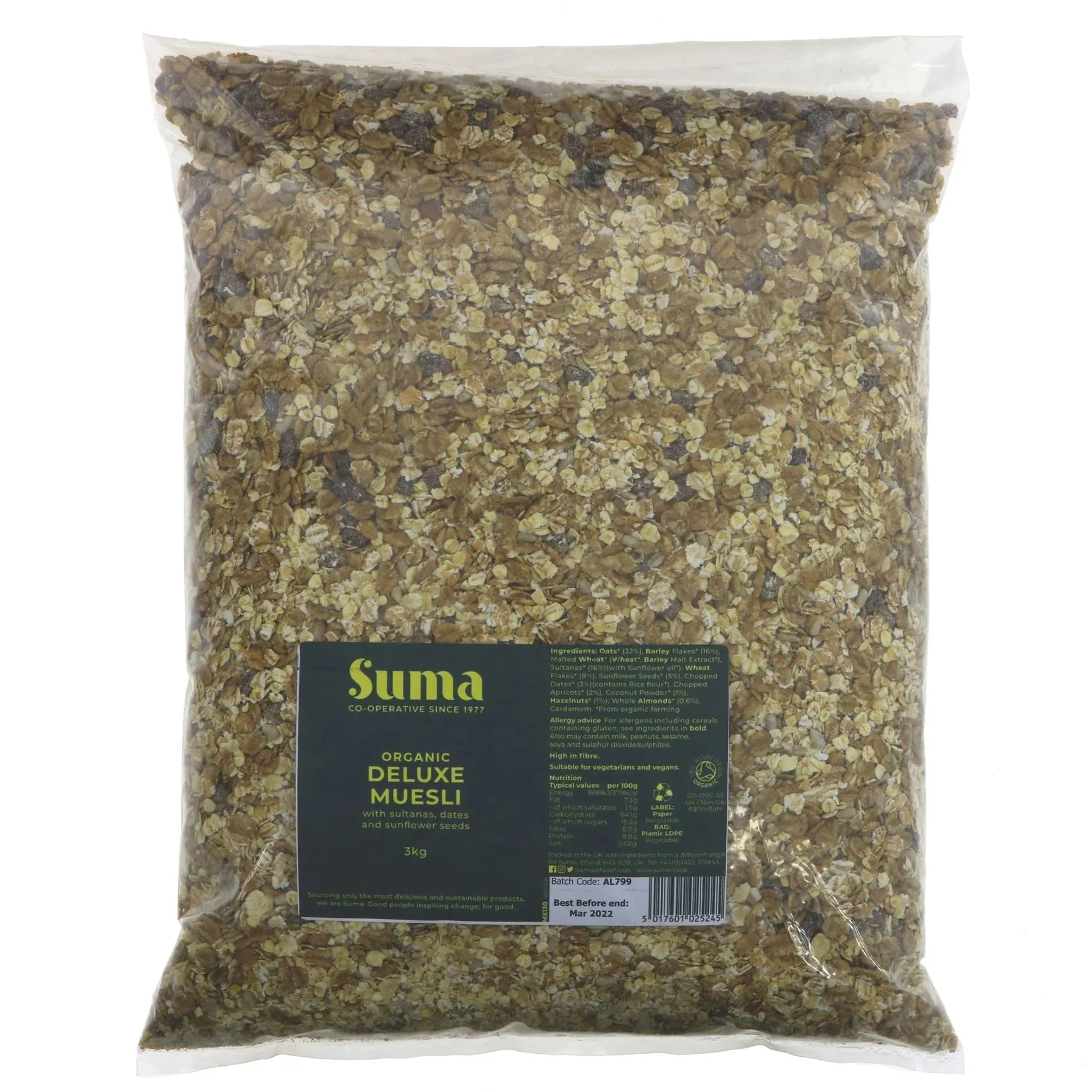 Suma | De Luxe Muesli - Organic | 3 KG
