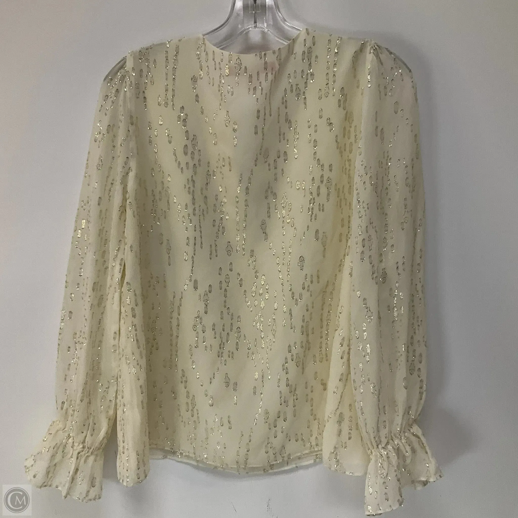 Top Long Sleeve Designer By Lilly Pulitzer In Tan, Size: Xs