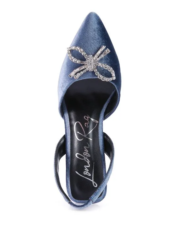 Velvet Sparkle Slingback Mules