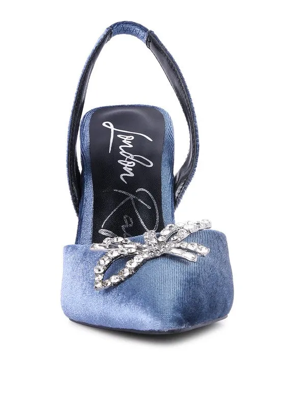 Velvet Sparkle Slingback Mules