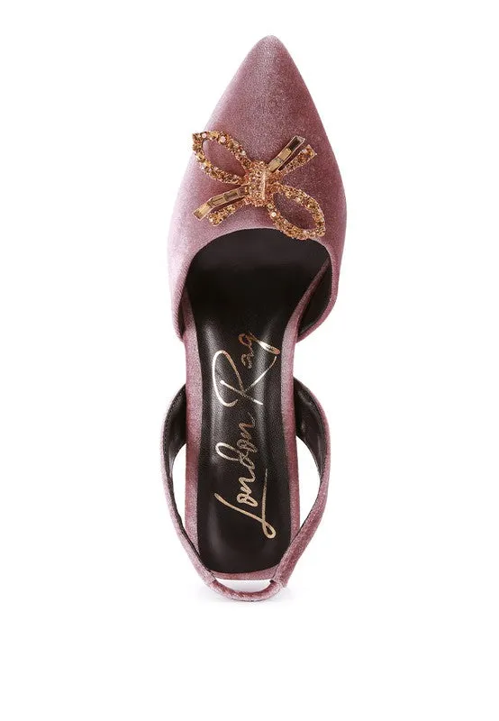 Velvet Sparkle Slingback Mules