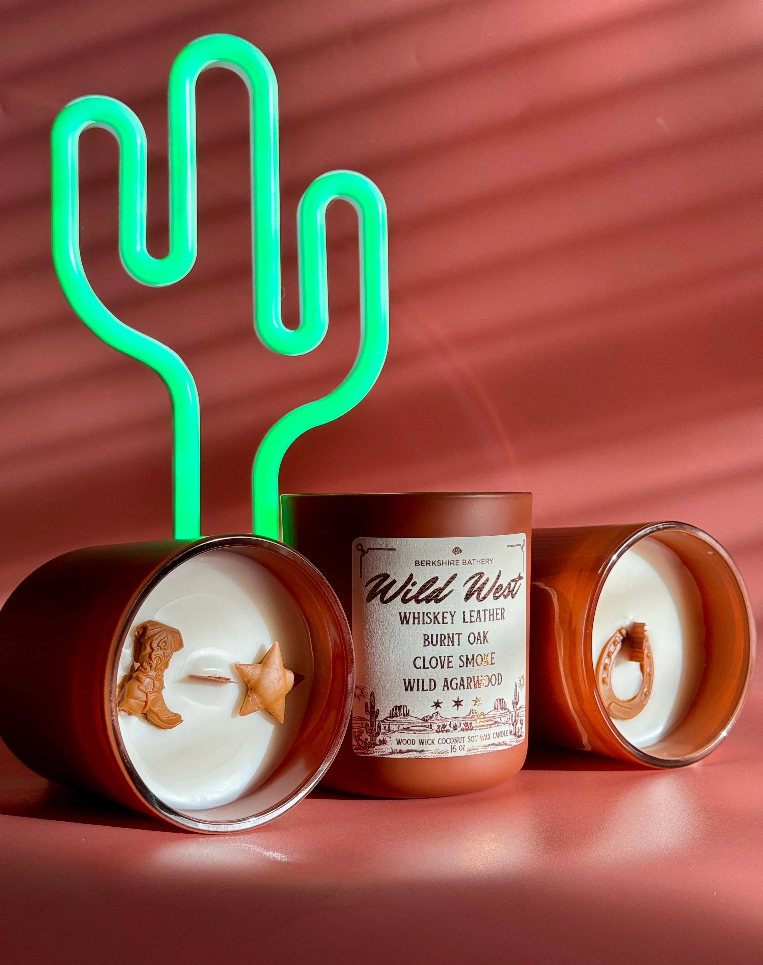 WILD WEST | Sweet Smoky Leather - 16oz Wood Wick Candle