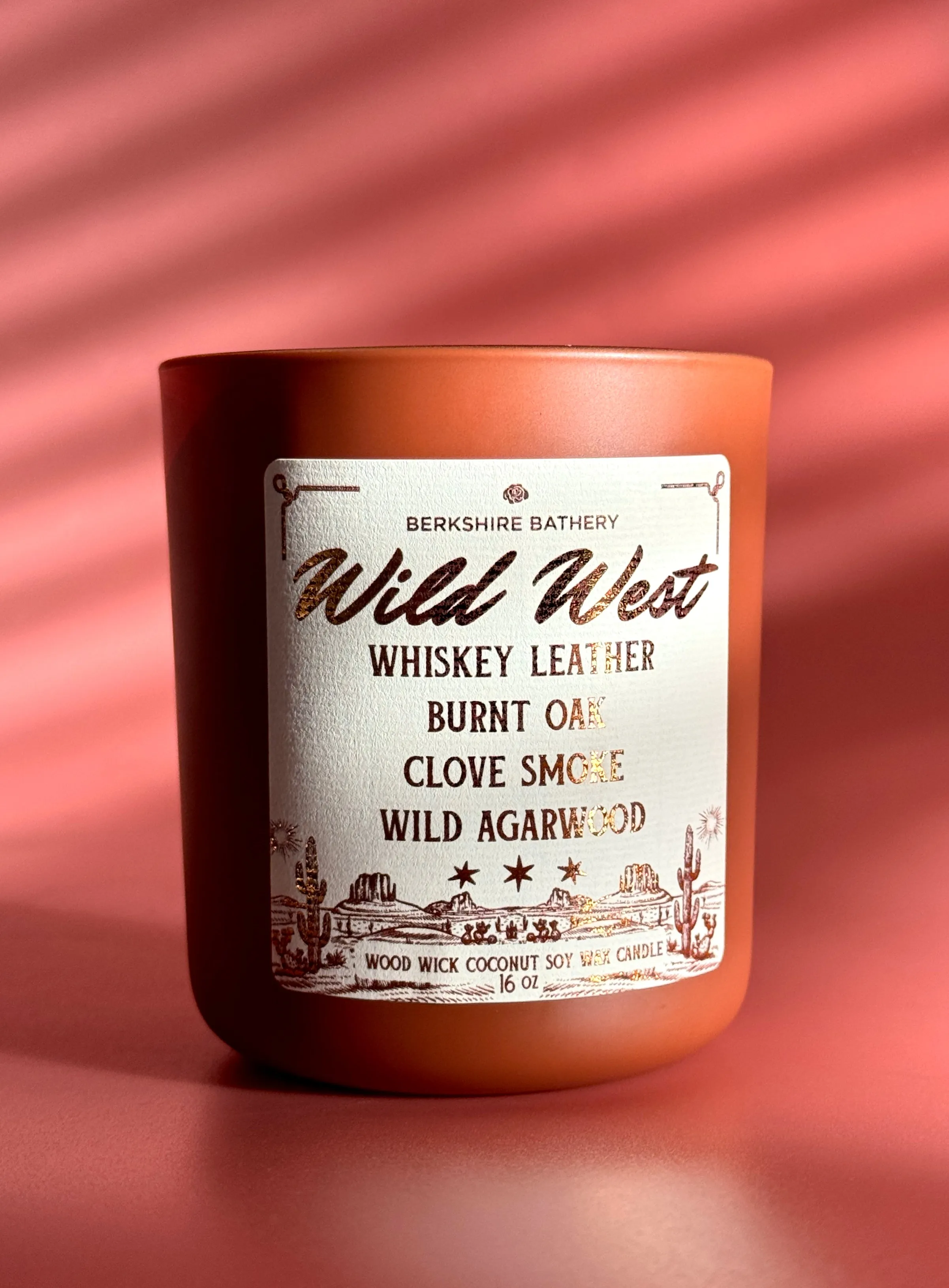 WILD WEST | Sweet Smoky Leather - 16oz Wood Wick Candle